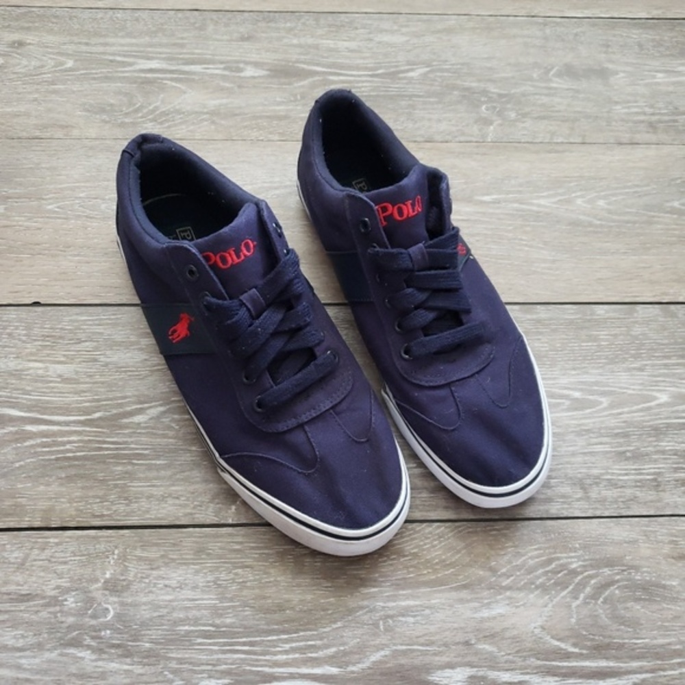 Navy blue mens polo shoes size 9‎